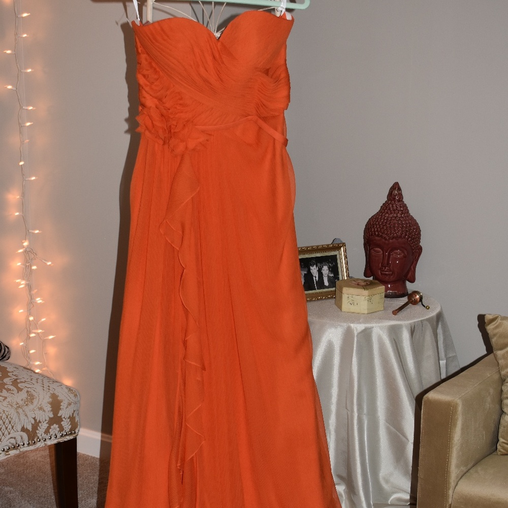 BariJay Strapless Chiffon Gown